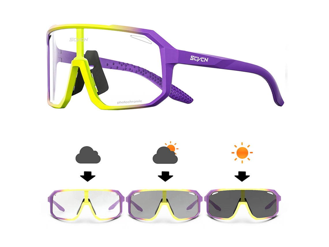 (estilo 4) Óculos De Ciclismo Fotocromáticos Unissex Com Proteção Uv400 E Lentes Antirreflexo Em Tr-90.