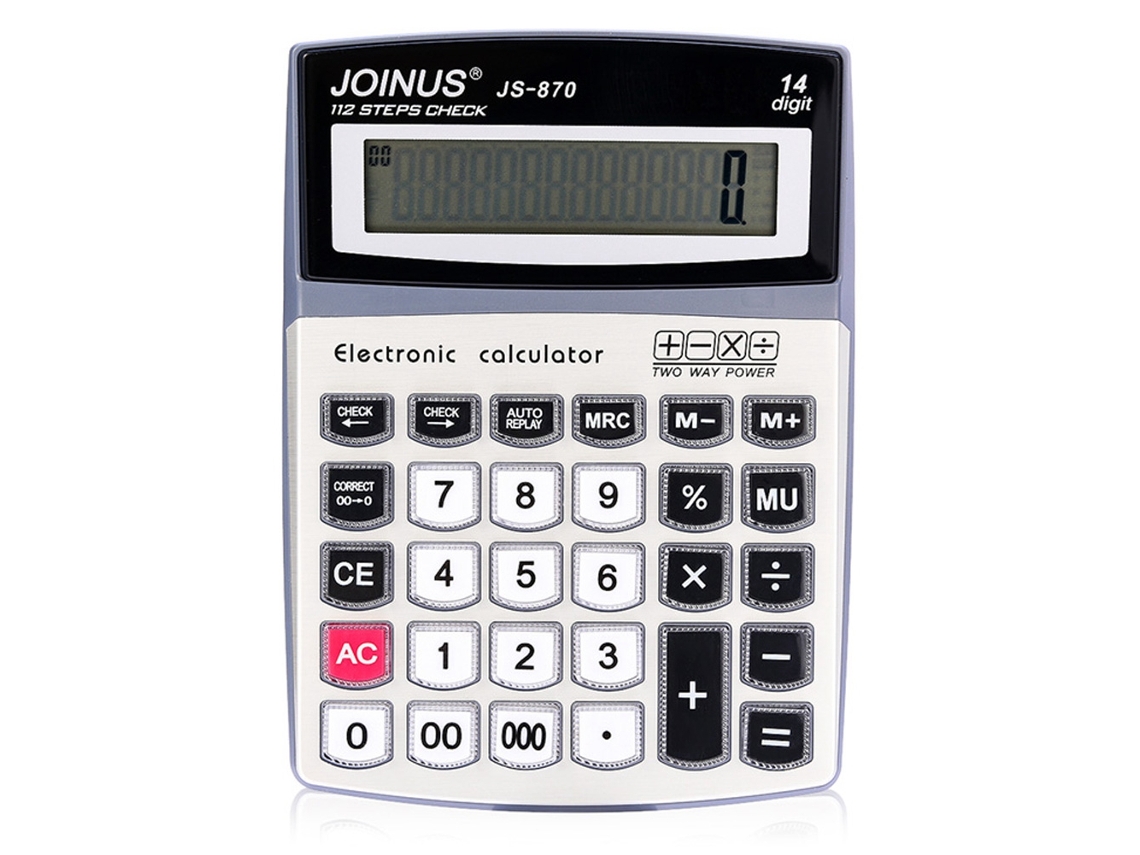 Calculadora Eletrônica De Mesa Simples De Plástico Para Escritório E Estudantes