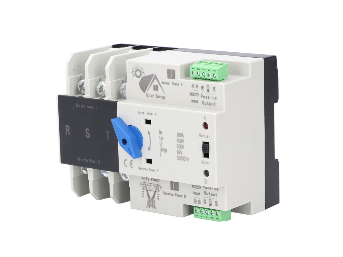 Interruptor de Transferência Automática Dupla 3P 100A 220V