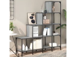 Vidaxl Estante 122x30x132 Cm Derivados De Madeira E Metal Cinza Sonoma