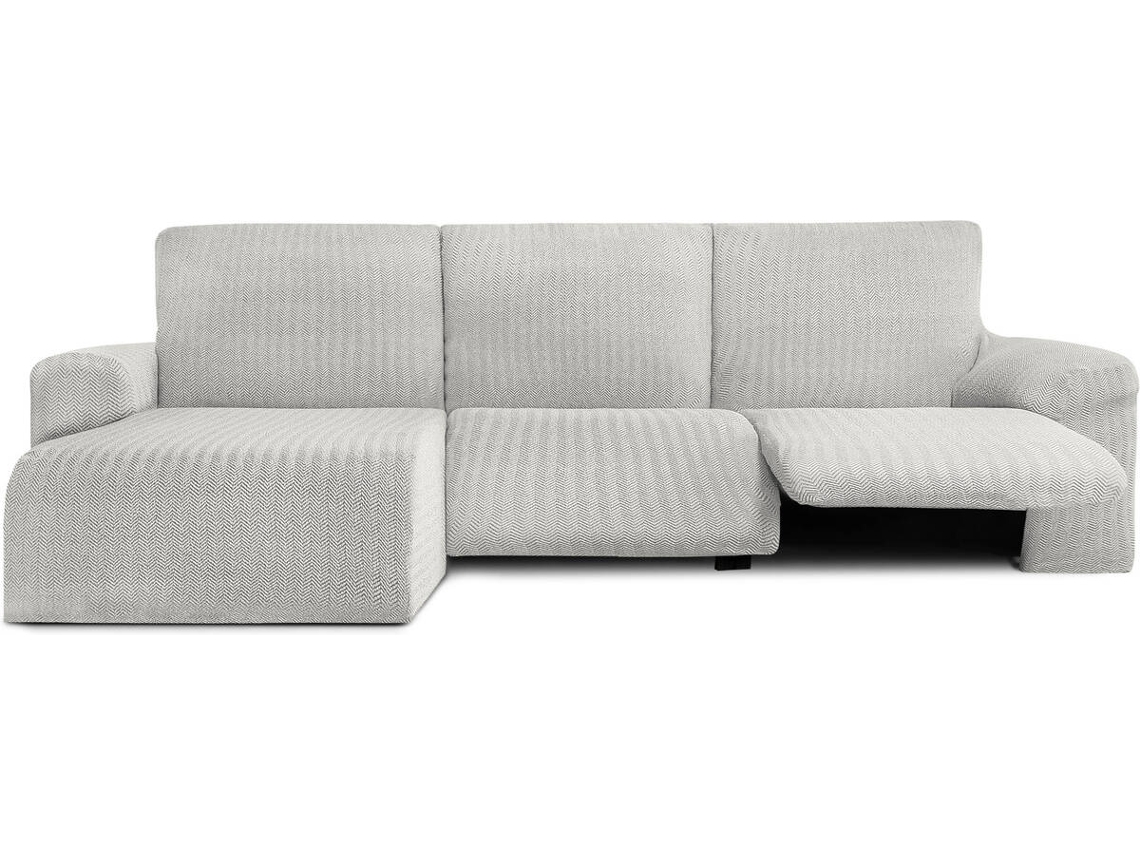 Capa de Chaise Longue Relax Esquerda para Braço Curto EYSA Premium Jaz (360 x 120 x 120 cm - Poliéster e Algodão - Crudo)