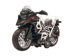 Mali modelo de Motocicleta 1:14 com Luz e Som Brinquedo de Liga para Crianças Branco
