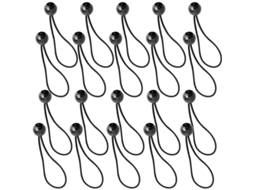 20pcs Bolas De Bungee Para Lona Preta Cordas Elásticas Para Fixação De Tendas E Lonas