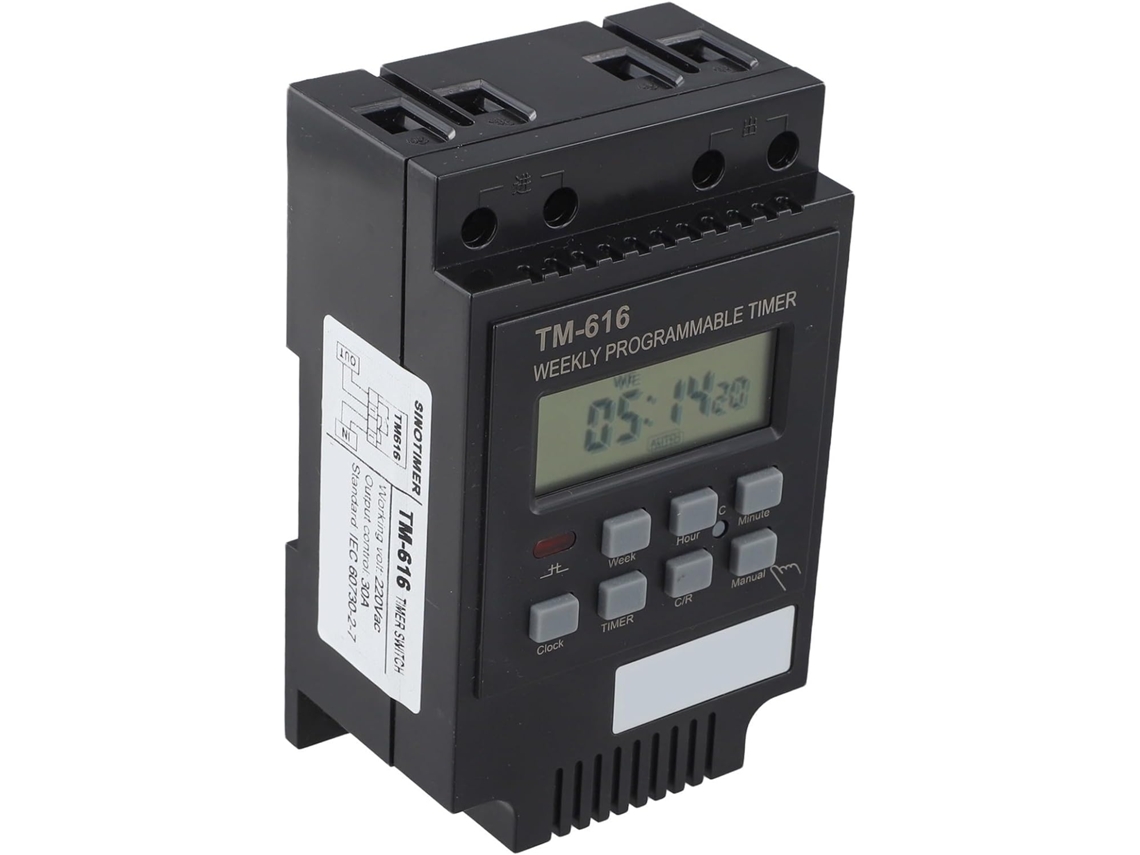 Temporizador Semanal De 30 A Interruptor Tempo Programável 220 V