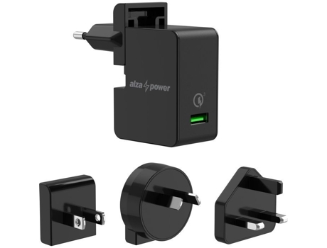 Carregador de viagem Alzapower T200 preto