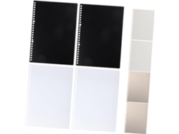 Divisórias de papel transparente genéricas para arquivos com 8 folhas, ideais para escola e mesa, facilitam a organização.