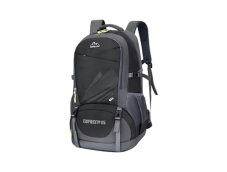 Mochila de caminhada para viagem montanhismo escalada camping trekking 65l impermeável preto 60cm x 35cm x 20cm coshano