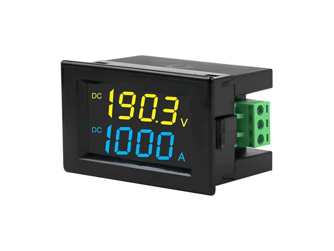 D85-3051ag Amperímetro E Voltímetro Cc Com Display Digital Duplo,