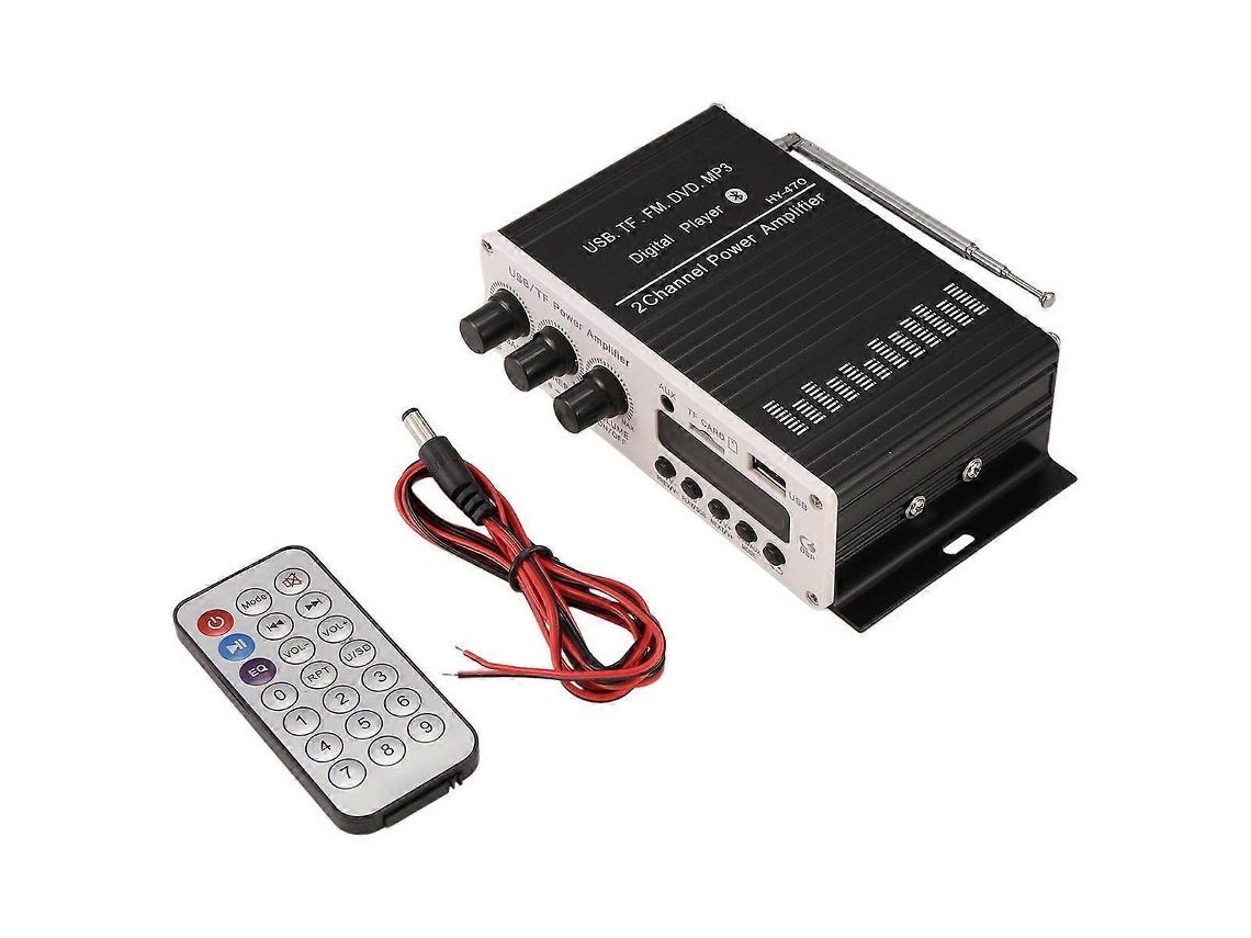 Amplificador De Áudio Digital 12v Bluetooth 5.0 Hi-fi Com Graves E Agudos Aprimorados, 20w X 2, Para Home Theater E Carros.