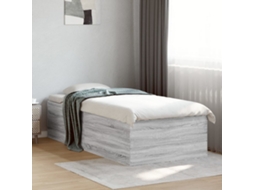 Vidaxl Estrutura Cama 75x190 Cm Derivados De Madeira Cinzento Sonoma