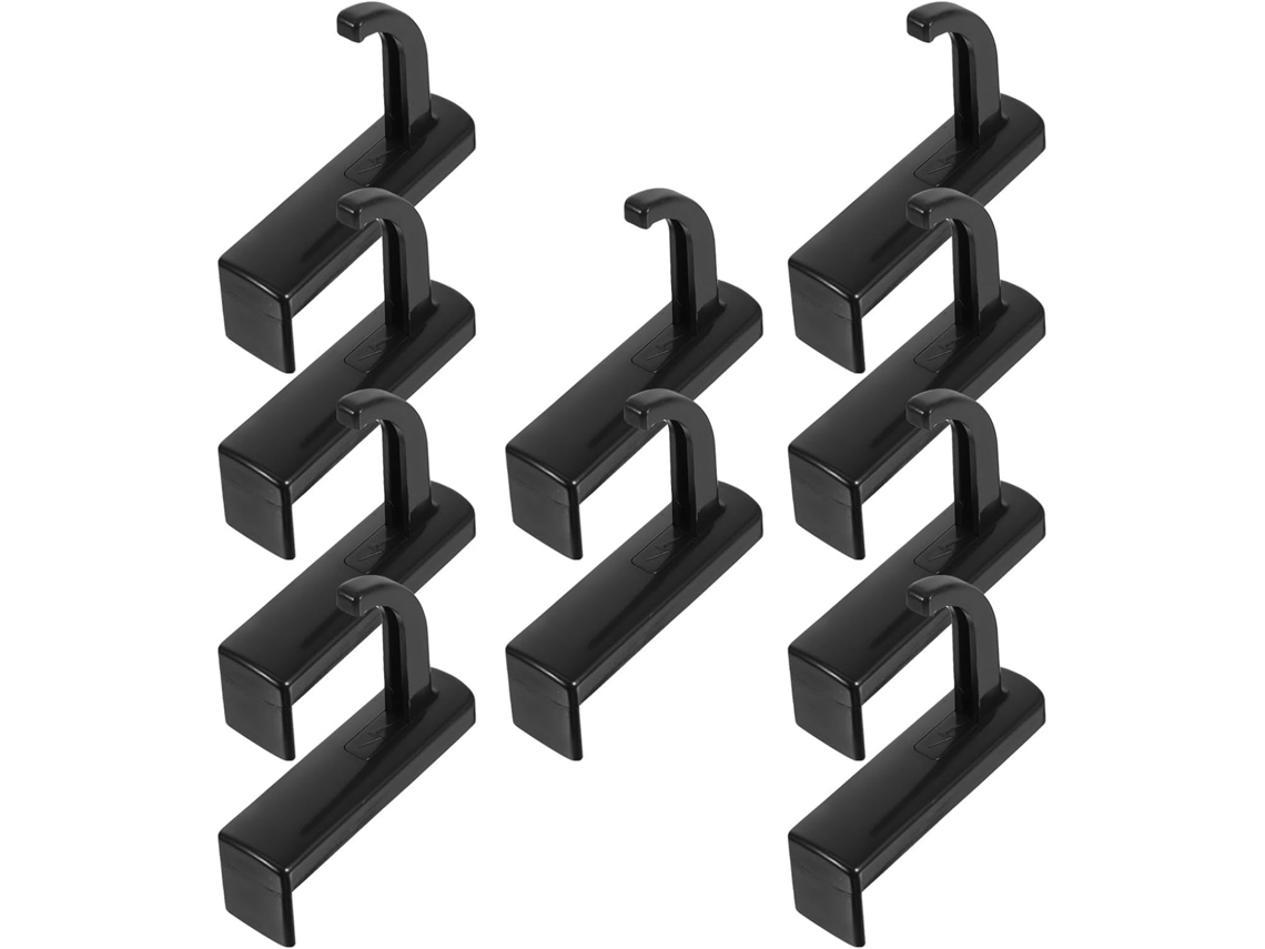 Suportes Para Fones De Ouvido Alasum, 10 Unidades, Em Plástico Preto, Fáceis De Instalar E Acessar Rapidamente, Ideais