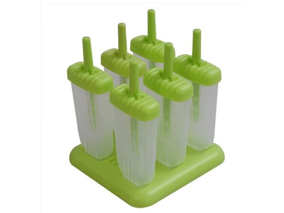 Molde De Popsicles Reutilizável Para Crianças - Seguro, Fácil De Usar E Sem Mãos Pegajosas Verde