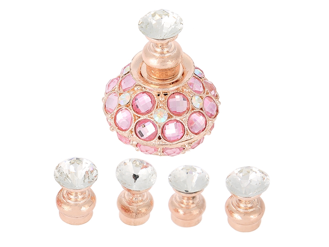 Rebe - Conjunto de 5 unidades de suporte para manicure, ideal para praticar nail art com base magnética de cristal para exibição e treinamento.