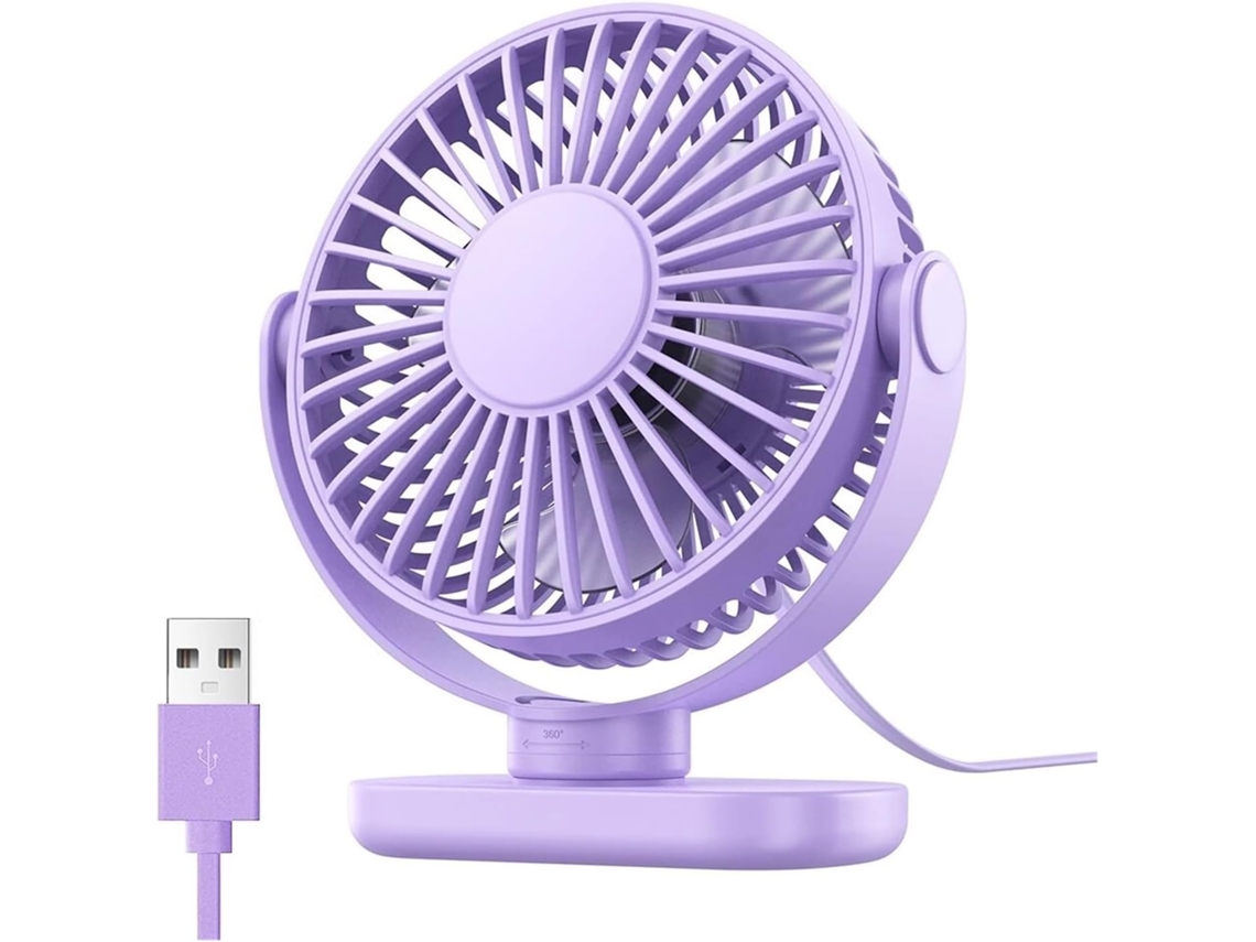 Ventilador Ar Usb Resfriamento Mesa Mini Portátil 360 G