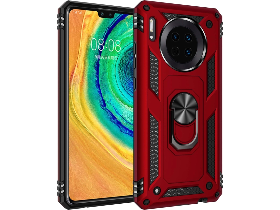 Capa Sargento Stand Armor Fina Protetora para Huawei Huawei Mate 30 HONGWE. Anti-Choque Resistente Vermelho