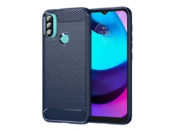 Capa De Celular Lenovo K14 Com Textura Escovada Em Fibra De Carbono Tpu