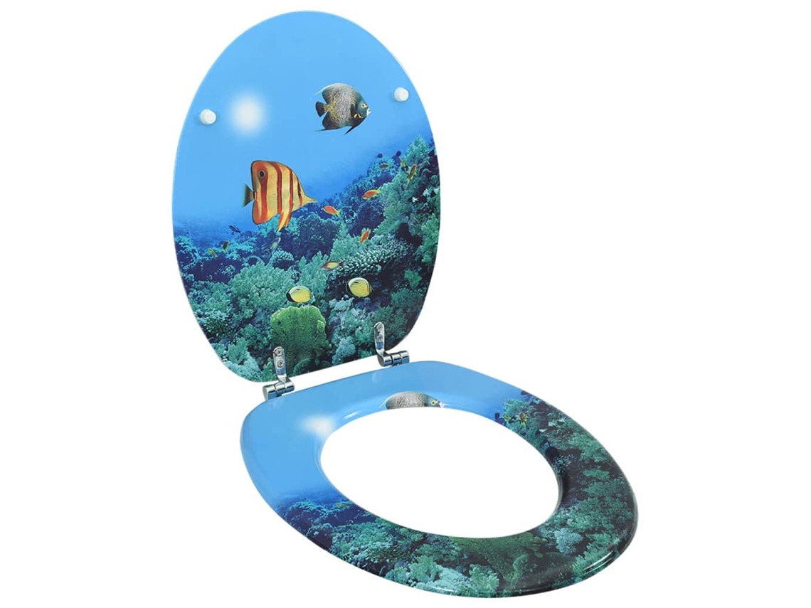 Toilet Seat, Toilet Seats Vidaxl Multicolor Mdf (n/a)
