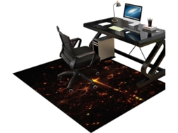 Tapete Cadeira Protetor Piso Antiderrapante 70 X 120 Cm Madeira Giratória, Escritório, Gamer,