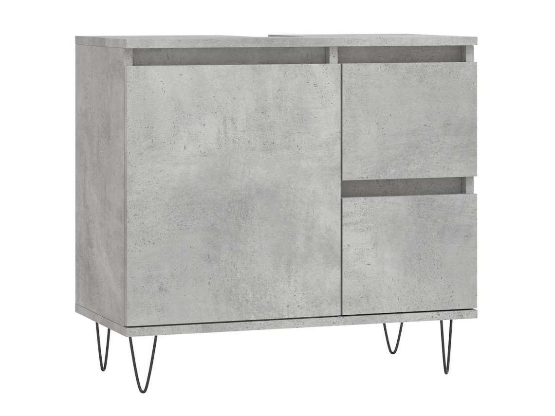Bathroom Cabinet, Bathroom Cabinets Vidaxl Cinzeto Madeira Processada (n/a)