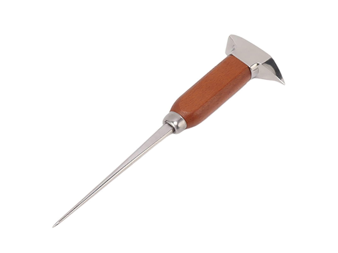 Quebra-gelo Manual Em Aço Inoxidável Com Cabo Ergonômico De Madeira, Ideal Para Bares E Bartenders.