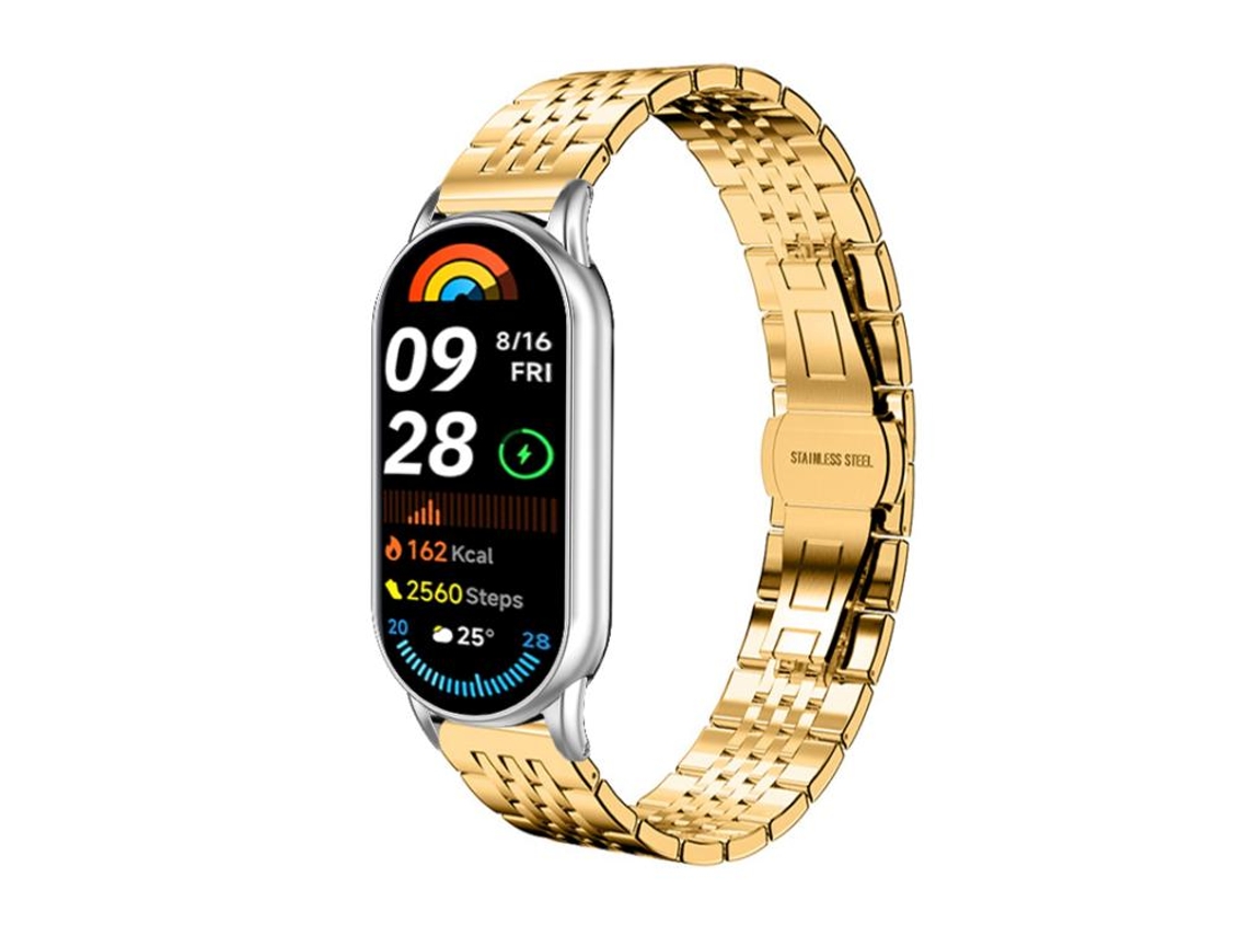 Bracelete para Xiaomi Smart Band 10/9/8 XIAOMOYU em Silicone com Fivela Magnética Preta e Branca