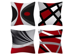 2026-funda De Almohada Moderna Abstracta 45x45cm Set De 4 Peluche Decoración Hogar