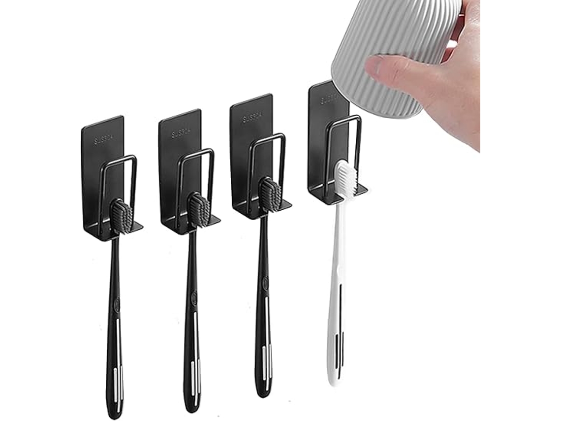 Suportes De Escova De Dentes Elétrica De Parede Com Adesivo Para Banheiro Aquaforge