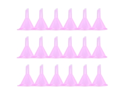Funis E 100 Pequenos Frascos De Plástico Pp Rosa Para Reabastecer Perfumes Óleos Essenciais, Fáceis De Manusear