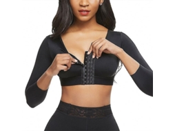 2026 shapewear para Mulher com Manga 3/4, Fecho Frontal, Sutiã de Compressão e Corretor de Postura para Pós operatório e Uso Diário