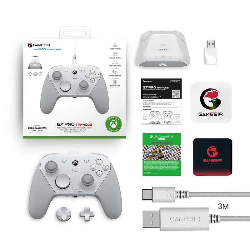 (branco) Controle De Jogo Com Fio, Xbox/steam/pc/android