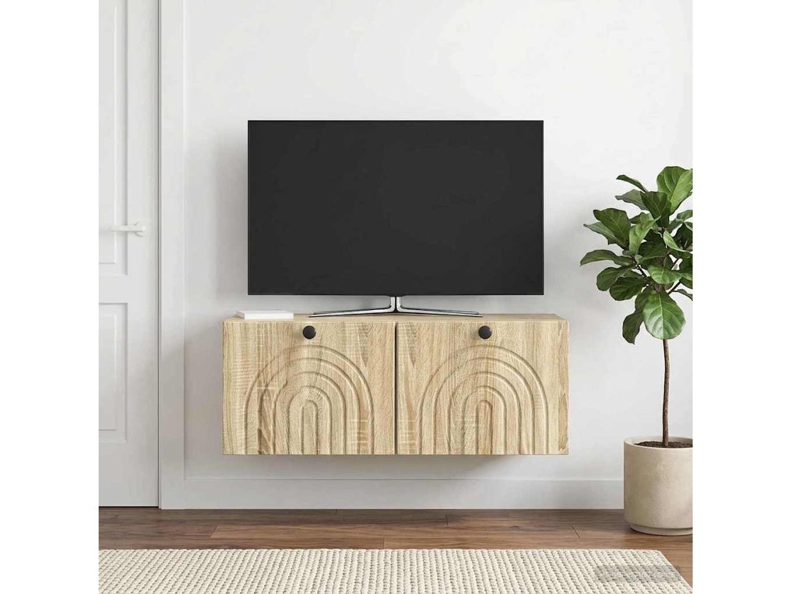 Vidaxl Gabinete De Tv De Parede Carvalho Sonoma 78,5 X 31 X 30 Cm