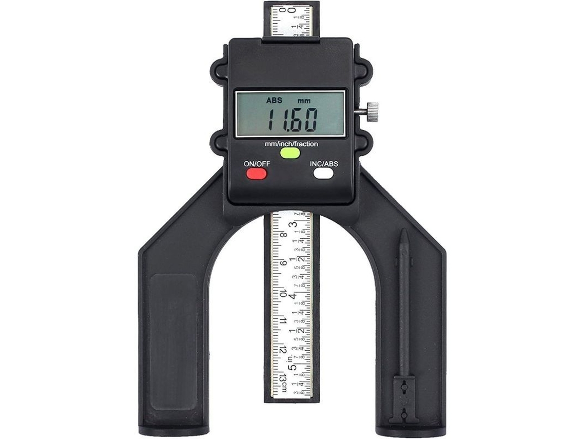Altímetro Digital Profundímetro 80mm Precisión 0.10mm Pie Magnético Abs Para Carpintería Construcción Decoración Hogar