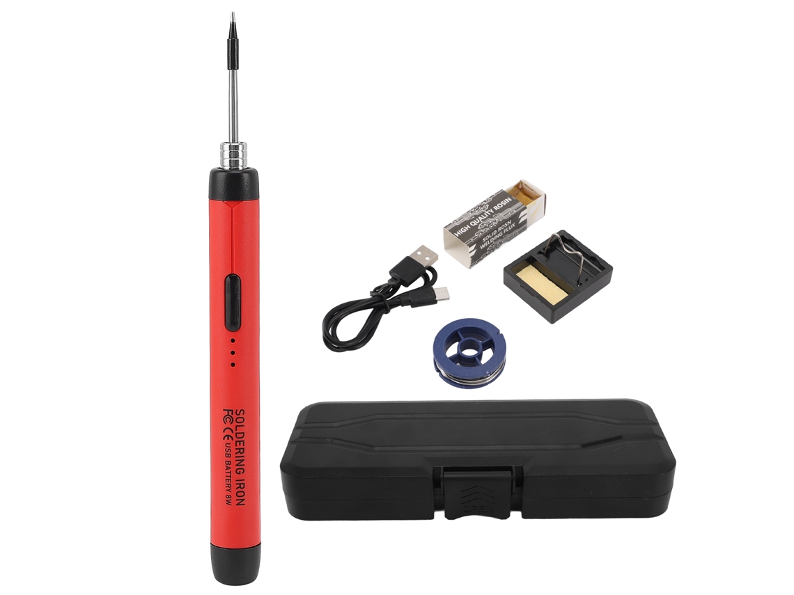 Ferro De Solda Usb Portátil Laxiscreed Com Aquecimento Rápido Até 450°c E Recarregável