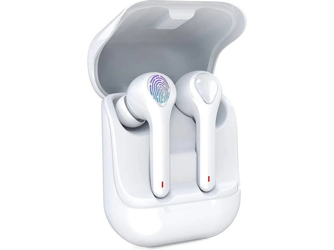 Auriculares Bluetooth True Wireless Bestvite (in Ear - Microfone - Noise Cancelling - Branco)