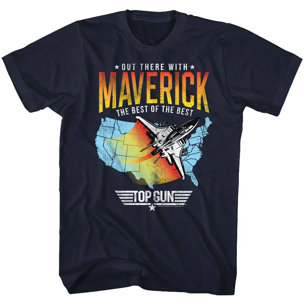 Unisex Adult T-shirt Rockinstone Top Gun Movie Maverick Dive Navy Sizem