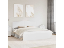 Vidaxl Estrutura Da Cama Com Cabeceira Branco 180 X 200 Cm