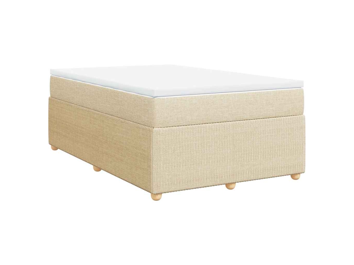 Cama com Molas/colchão 120x200 Cm Tecido Cor Creme MAISON EXCLUSIVE