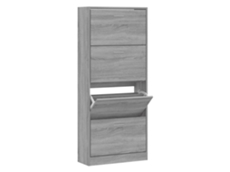 Shoe Cabinet, Shoe Cabinets Vidaxl Cinzeto Madeira Processada (n/a)