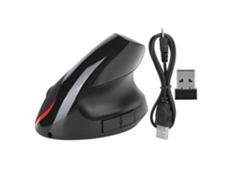 Aetheria mouse Vertical Sem Fio Ergonômico Recarregável para Escritório e Jogos Hh 111 Preto