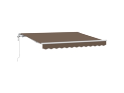 Conjunto 1 Toldo Retrátil Vidaxl Castanho-acinzentado Tecido (450 × 350 Cm)