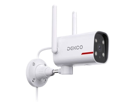 Câmara de Segurança Ip DEKCO Dc4L 2K Qhd Wifi a Cores Visão Noturna Alexa/Google Assistant Branco