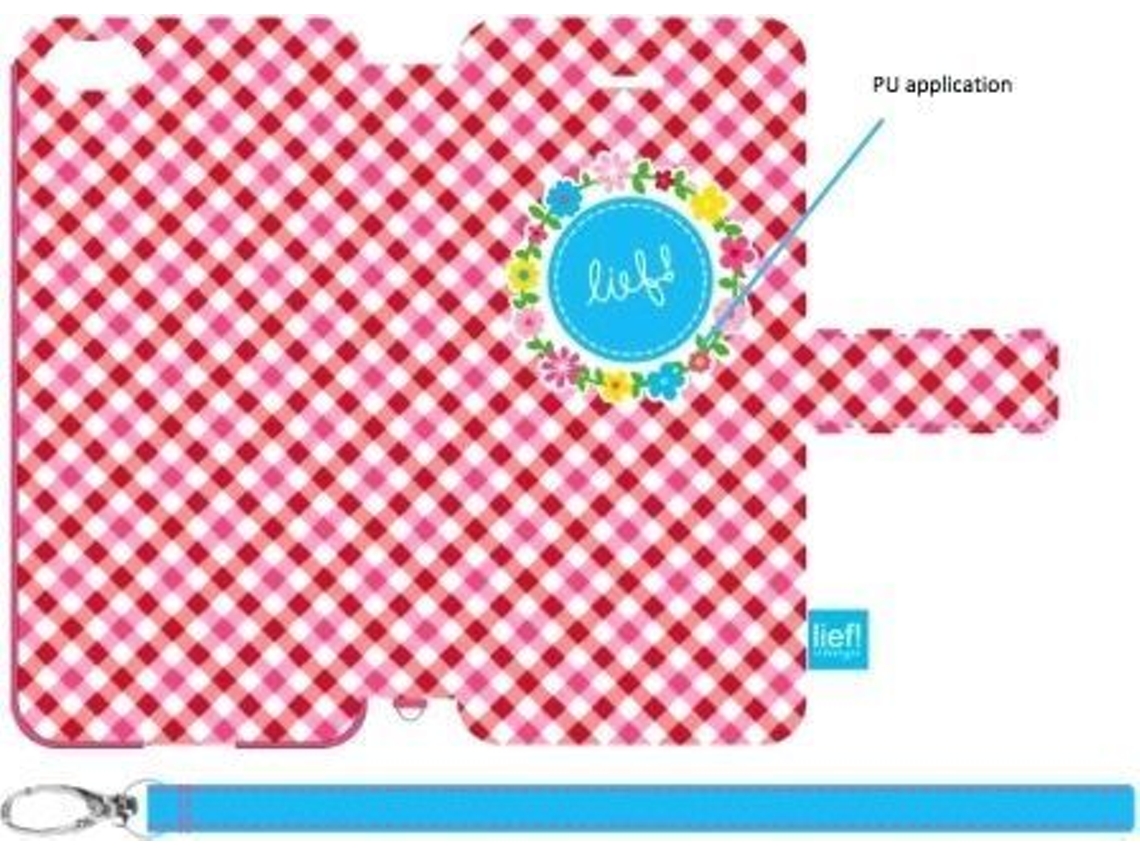 Capa iPhone 5, 5s, SE LIEF! Folio Tess Vermelho