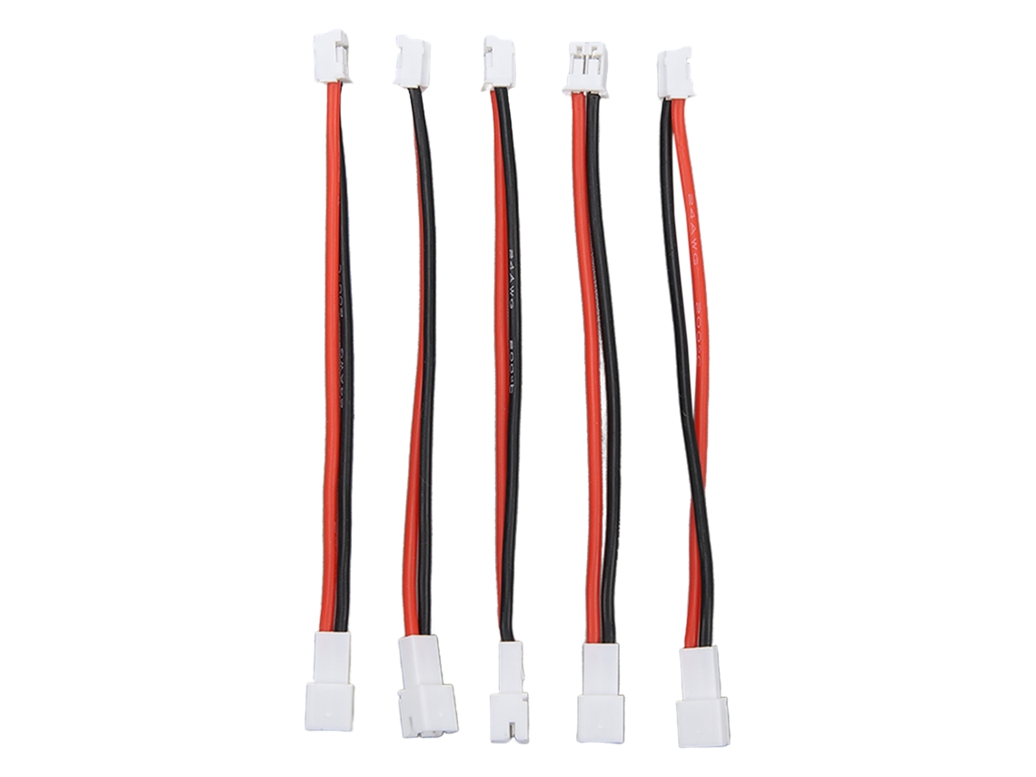 5pcs Cabo Adaptador De Bateria Ph2.0 2p Macho Para Fêmea Para Axial Scx24 1/24 Rc Crawler 91mm/3.6in