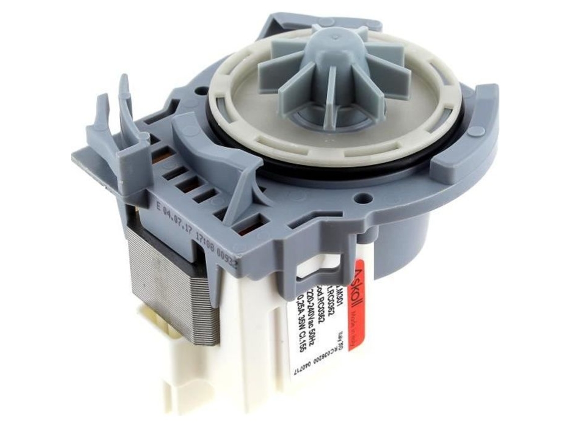 Bomba de drenagem 72894 para máquina de lavar louça Bauknecht, máquina de lavar louça Laden, máquina de lavar louça Whirlpool, máquina de lavar louça