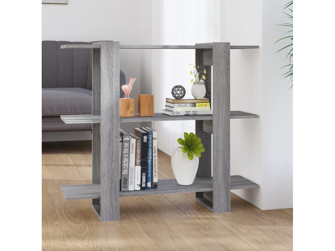 Vidaxl Estante/divisória 100x30x87 Cm Cor Sonoma Cinza