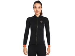 Mali camisa de Neoprene 3mm Manga Longa com Fecho Frontal para Surf Natação Mergulho Kayak