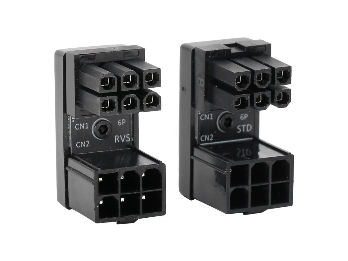 Adaptador Atx 6pin Para Placa De Vídeo De Desktop Conector Fêmea Para Macho De 180 Graus