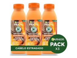 Champô Fructis Hair Food Papaia GARNIER emb. 3 x 350 ml