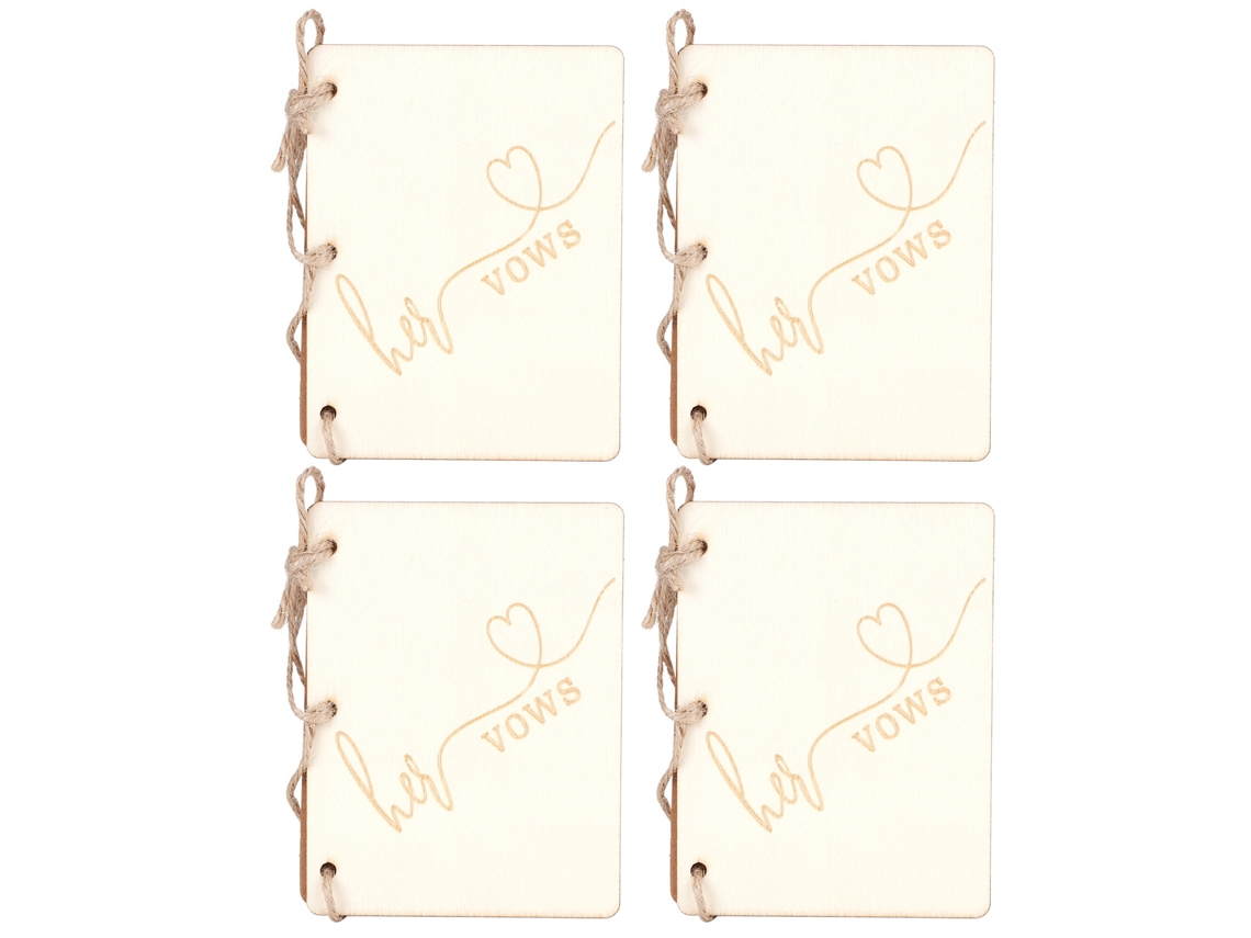 Conjunto de 2 Livroslet de Casamento e Aniversário com Notebooks Props Decoração Presente 10,5x8cm com S/MARCA