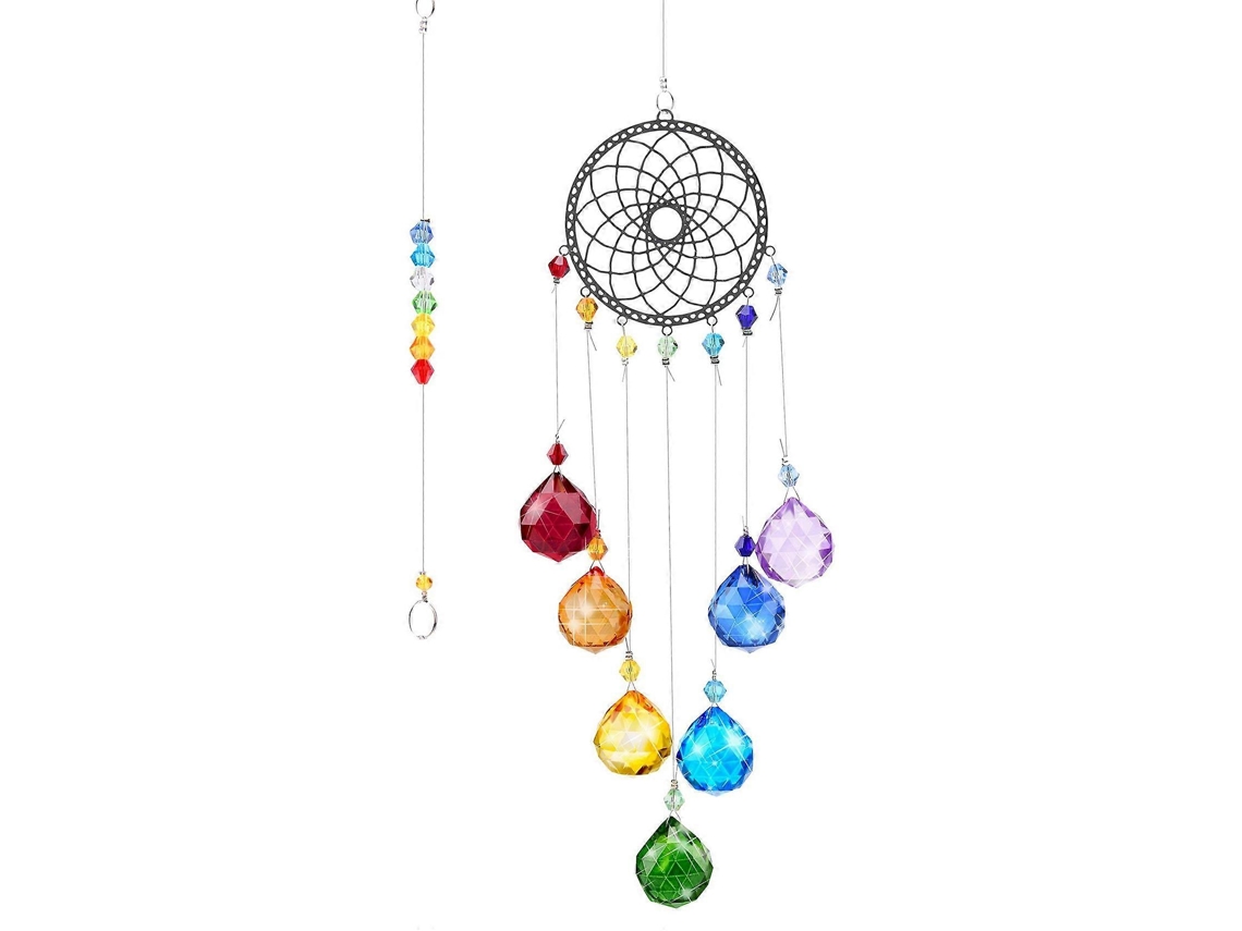 Cristal Arco-íris Criador De Sol Ornamento Para Pendurar Na Janela Decoração De Jardim Pingente Apanhador De Chakra